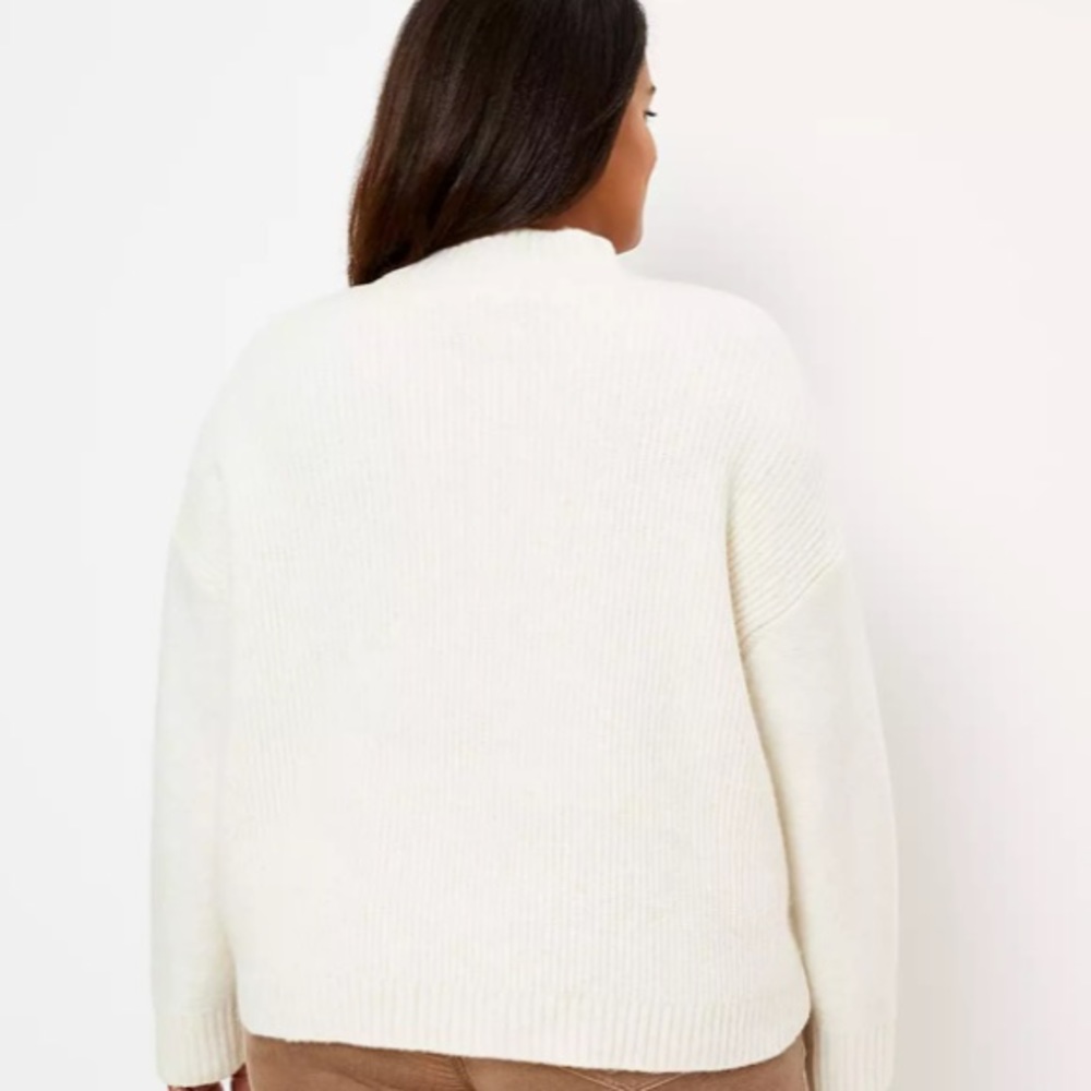 LOFT Plus Turtleneck Cable Sweater - Picture 3 of 4